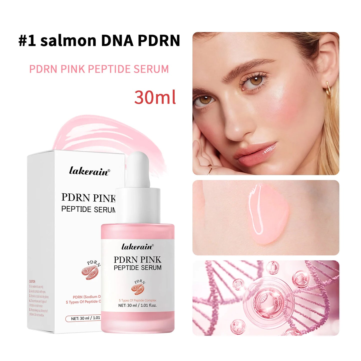 PDRN Pink Peptide Serum – Brightening & Hydrating Korean Skincare
